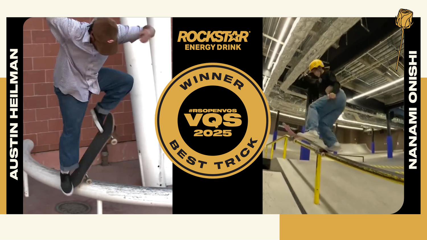 Nanami Onishi and Austin Heilman Win Best Trick at Rockstar Energy VQS 2025
